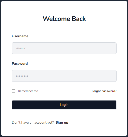 Account sign-in form