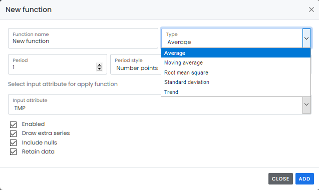 Function type selector