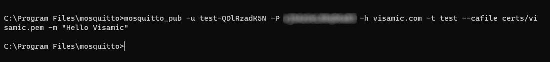 Mosquitto publish command